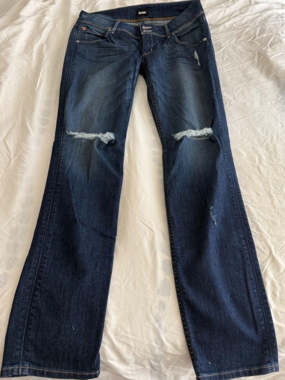 Hudson Collin Flap Dark Blue Distressed Jeans 31